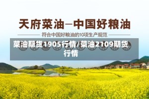 菜油期货1905行情/菜油2109期货行情