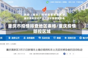 重庆市疫情排查地区表格/重庆疫情防控区域