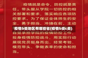 疫情b类地区有哪些省(疫情b类c类)