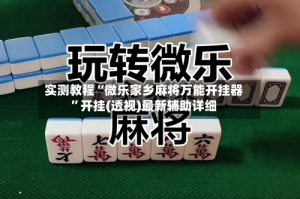 实测教程“微乐家乡麻将万能开挂器”开挂(透视)最新辅助详细