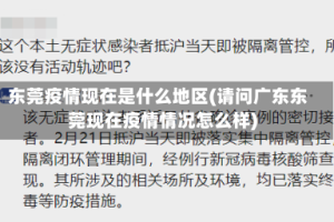 东莞疫情现在是什么地区(请问广东东莞现在疫情情况怎么样)