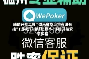 辅助开挂工具“微乐金华麻将有没有挂”(透视)开挂辅助脚本+详细开挂安装教程