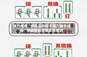 强力推荐“微乐麻将癞子场万能开挂器”掌握辅助功能必胜规则