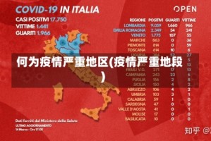 何为疫情严重地区(疫情严重地段)
