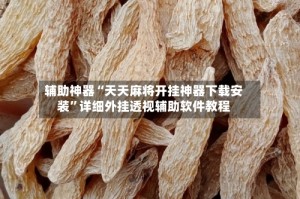 辅助神器“天天麻将开挂神器下载安装”详细外挂透视辅助软件教程