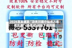 2026首发辅助“功夫川麻小程序万能开挂器”(透视挂)辅助下载教程