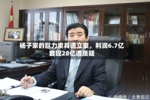 杨子家的巨力索具遭立案，利润6.7亿套现28亿遭质疑