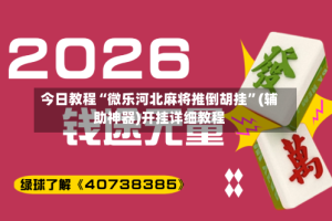 今日教程“微乐河北麻将推倒胡挂”(辅助神器)开挂详细教程