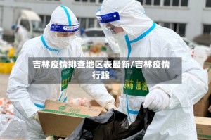 吉林疫情排查地区表最新/吉林疫情行踪