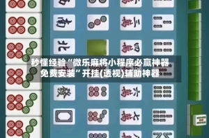 秒懂经验“微乐麻将小程序必赢神器免费安装”开挂(透视)辅助神器