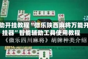 辅助开挂教程“微乐陕西麻将万能开挂器”智能辅助工具使用教程