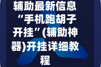 辅助最新信息“手机跑胡子开挂”(辅助神器)开挂详细教程