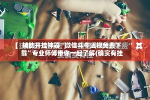 辅助开挂神器“微信斗牛透视免费下载”专业师傅带你一起了解(确实有挂