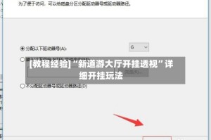 [教程经验]“新道游大厅开挂透视”详细开挂玩法