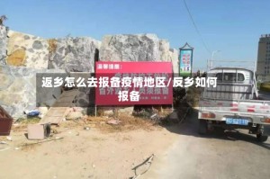 返乡怎么去报备疫情地区/反乡如何报备