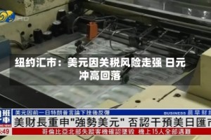 纽约汇市：美元因关税风险走强 日元冲高回落