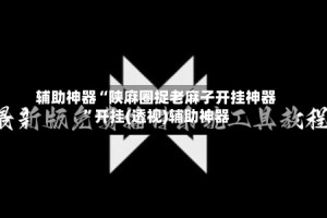 辅助神器“陕麻圈捉老麻子开挂神器”开挂(透视)辅助神器