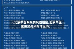 【北京中医院疫情风险地区,北京中医医院是高风险地区吗】