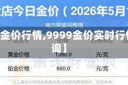 【99金价行情,9999金价实时行情查询】