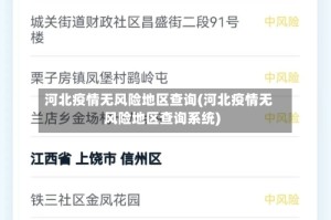 河北疫情无风险地区查询(河北疫情无风险地区查询系统)