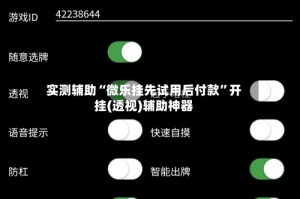 实测辅助“微乐挂先试用后付款”开挂(透视)辅助神器