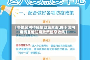 【各地区对待疫情政策查询,关于国内疫情各地防疫政策信息收集】
