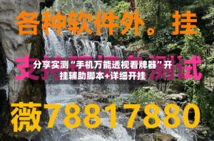 分享实测“手机万能透视看牌器”开挂辅助脚本+详细开挂