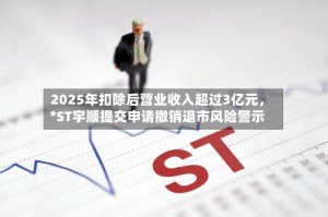 2025年扣除后营业收入超过3亿元，*ST宇顺提交申请撤销退市风险警示