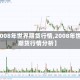 【2008年世界期货行情,2008年世界期货行情分析】