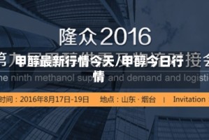 甲醇最新行情今天/甲醇今日行情