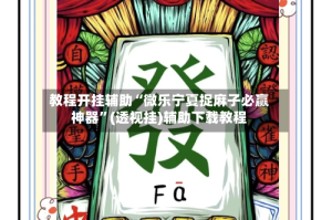 教程开挂辅助“微乐宁夏捉麻子必赢神器”(透视挂)辅助下载教程