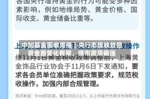 中加基金固收周报︱央行态度收敛但资金面变化有限，债市震荡偏强
