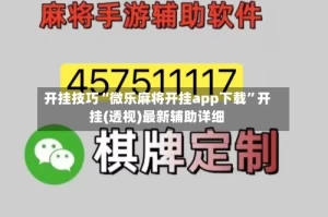 开挂技巧“微乐麻将开挂app下载”开挂(透视)最新辅助详细