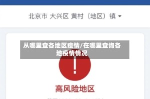 从哪里查各地区疫情/在哪里查询各地疫情情况