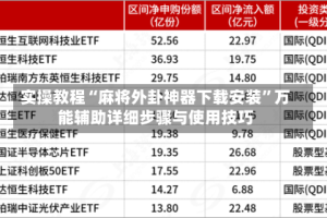 实操教程“麻将外卦神器下载安装”万能辅助详细步骤与使用技巧