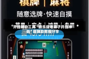 开挂辅助工具“微乐捉老麻子开挂神器”细辅助教程分享