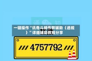 一键操作“讯奇斗牌作弊辅助（透视）”详细辅助教程分享