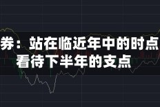 中信证券：站在临近年中的时点 如何看待下半年的支点
