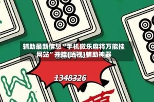 辅助最新信息“手机微乐麻将万能挂网站”开挂(透视)辅助神器