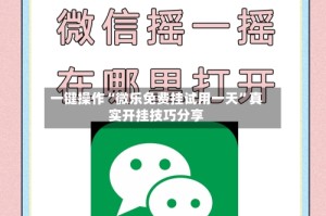 一键操作“微乐免费挂试用一天”真实开挂技巧分享