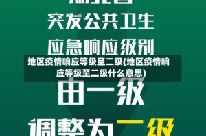 地区疫情响应等级至二级(地区疫情响应等级至二级什么意思)