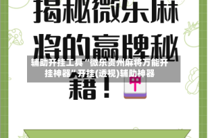 辅助开挂工具“微乐贵州麻将万能开挂神器”开挂(透视)辅助神器