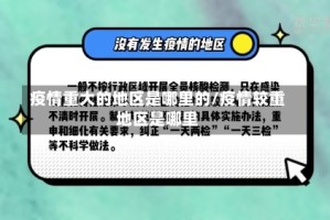疫情重大的地区是哪里的/疫情较重地区是哪里