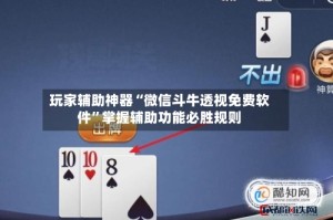 玩家辅助神器“微信斗牛透视免费软件”掌握辅助功能必胜规则
