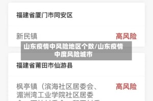 山东疫情中风险地区个数/山东疫情中度风险城市