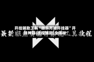 开挂辅助工具“微乐万能开挂器”开挂神器{透视辅助}全揭秘