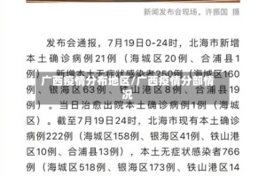 广西疫情分布地区/广西疫情分部情况