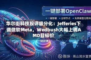 华尔街科技股评级分化：Jefferies下调微软Meta，Wedbush大幅上调AMD目标价