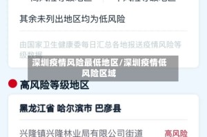 深圳疫情风险最低地区/深圳疫情低风险区域