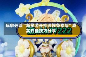 玩家必读“新星游开挂透视免费版”真实开挂技巧分享